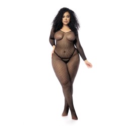 bodystocking en résille noire pour femme ronde de mapalé lingerie sexy