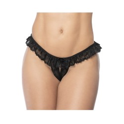 culotte ouverte en dentelle noire de la collection mapalé, vente en de lingerie sexy mapalé