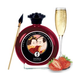  shunga : peinture de corps fraise vin pétillant comestible