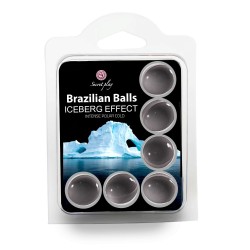 six boules de massage brésiliennes effet froid polaire de secret play