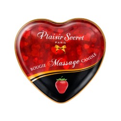 Mini bougie de massage fraise boîte coeur 35ml - CC826064