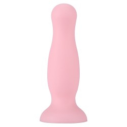 Plug anal ventouse rose pastel taille M - A-001-M-PNK