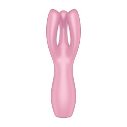 Vibromasseur point G avec stimulateur de clitoris USB rose Threesome 3 Satisfyer - CC597778