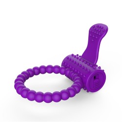 votre dreammy toys, anneau pénien violet vibrant avec langue picots en 