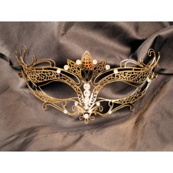 masque vénitien en métal luxe et strass de la collection be lily accessoires
