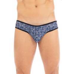 boxer bleu imprimé feuilles pour homme de la marque lookme, lingerie homme.