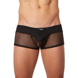  lingerie masculine : mini pant noir opaque et filet