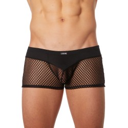  lingerie masculine : boxer noir opaque et filet